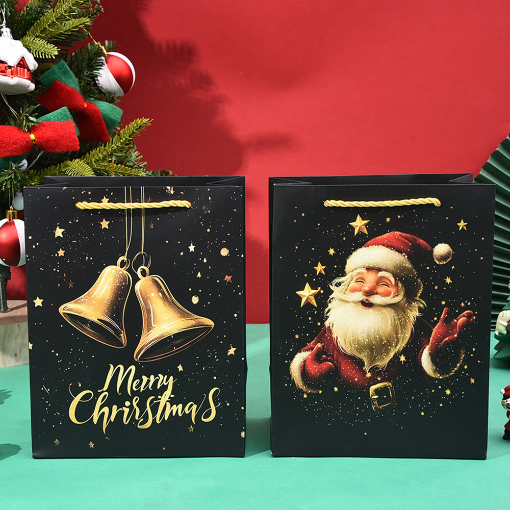 【10PCS Set】Wholesale Kraft Paper Bag Cardboard tote bag Christmas gift ...
