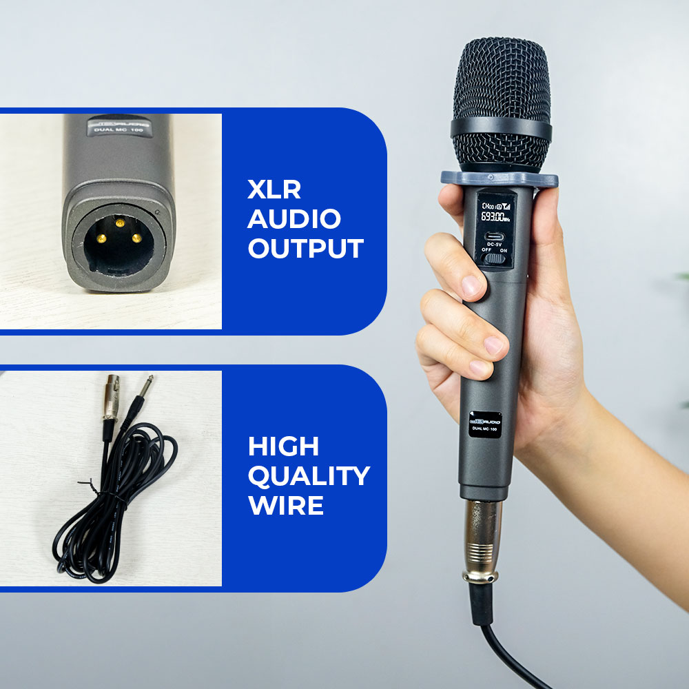 DB Audio by Astron DUAL MC-100 | Single mic | Wired and Wireless dual ...