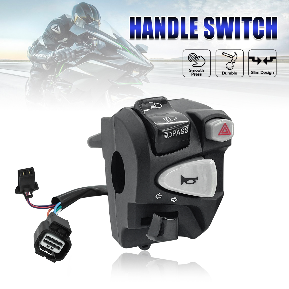 Domino Motorcycle Handle Switch with Hazard Light - Honda Click ...