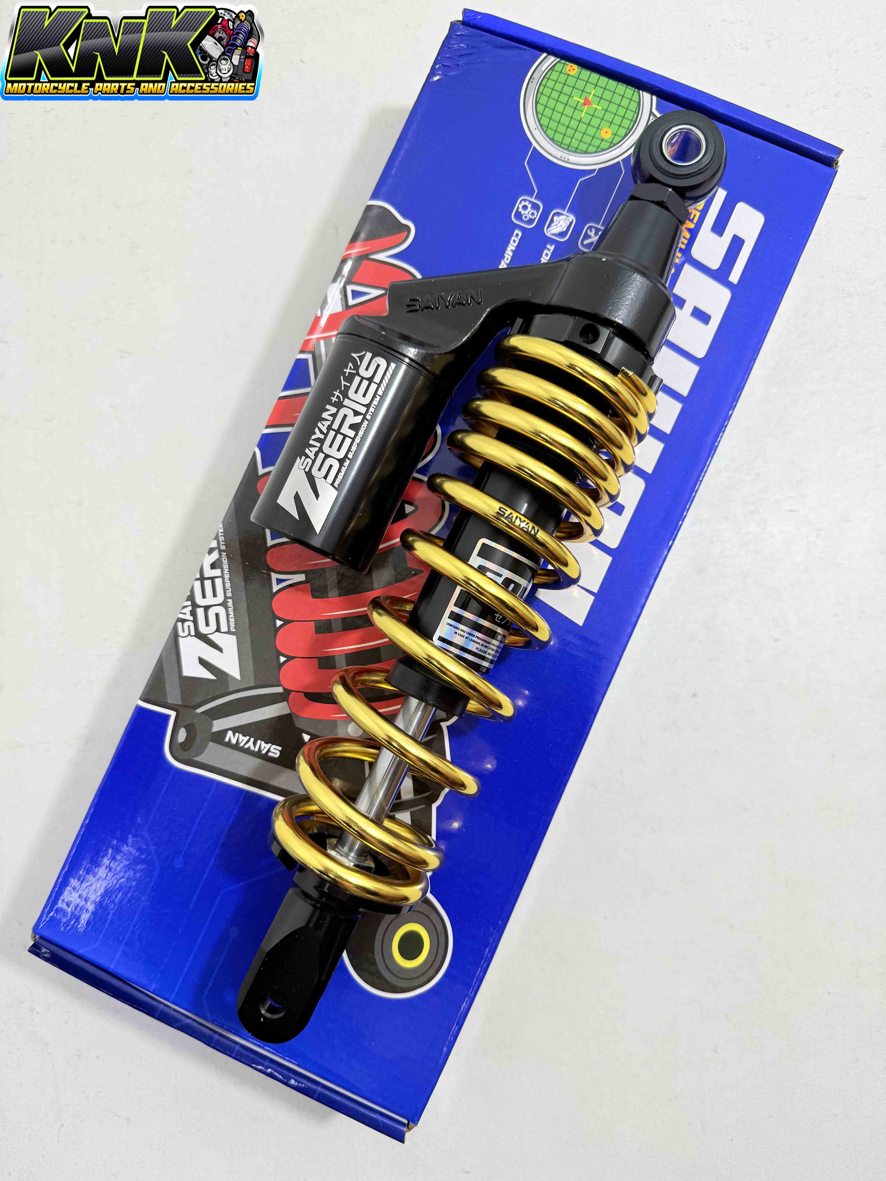 SAIYAN REAR SHOCK SUSPENSION Z SERIES W/ TANK 300MM-330MM FOR CLICK MIO ...