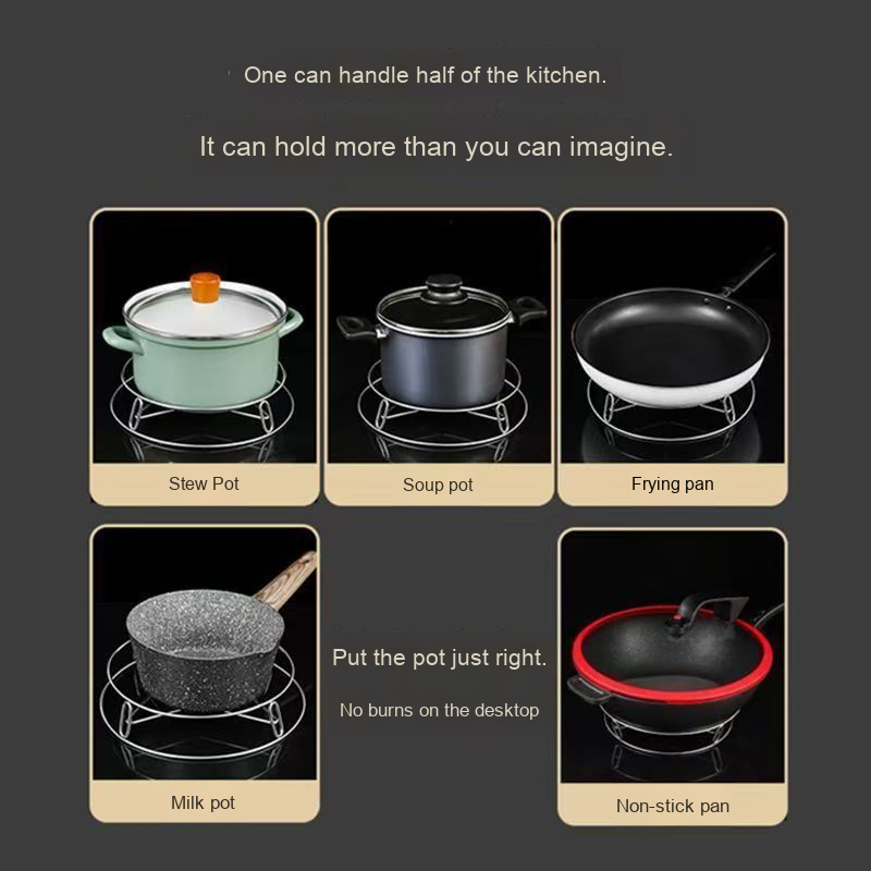 Stainless steel pot rack, heat insulation bracket, anti-scalding ...