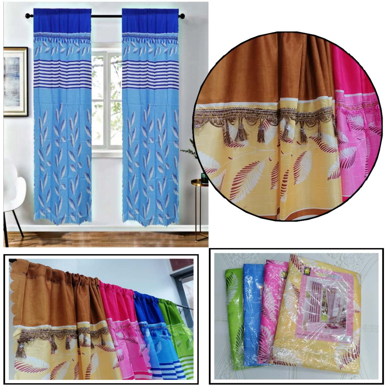 Sheering Curtain Good Quality Simple Curtain Without Ring Kurtina ...