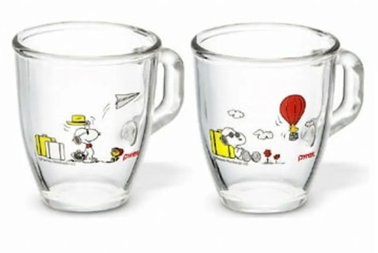 CORELLE Pyrex Glass Mug Double Wall Mug 380ml Winnie the Pooh (1pc ...