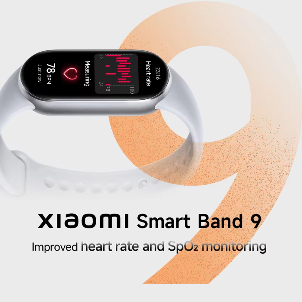 Xiaomi Smart Band 9 Smartwatch 5 ATM Water Resistance 1.62” AMOLED