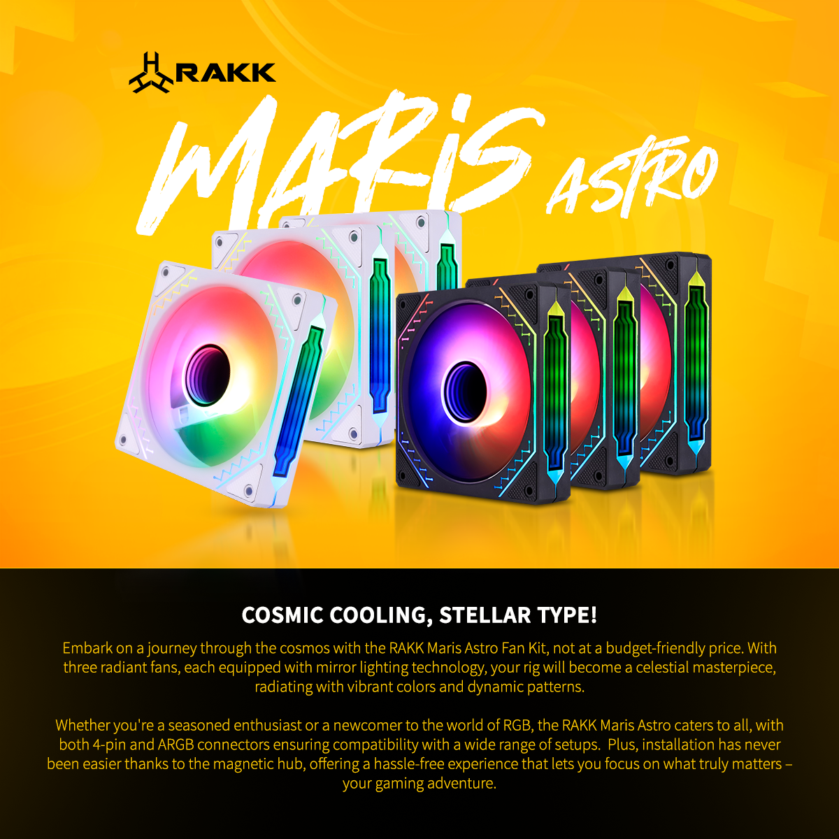EasyPC | Maris Pro 120mm Single 3pin ARGB | 3in1 Kit | Maris Astro ...