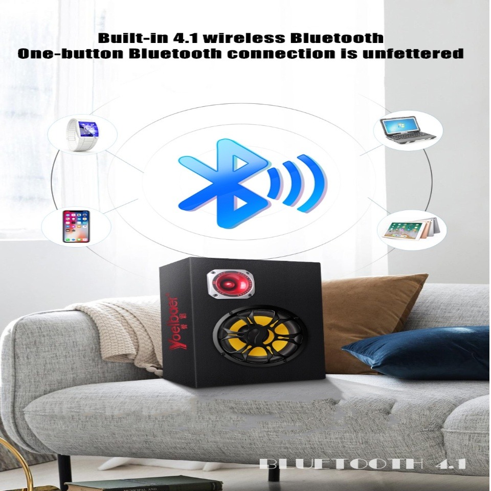 6/8/10 Inch Car Bass Subwoofer Bluetooth HIFI Power Amplifier Speaker