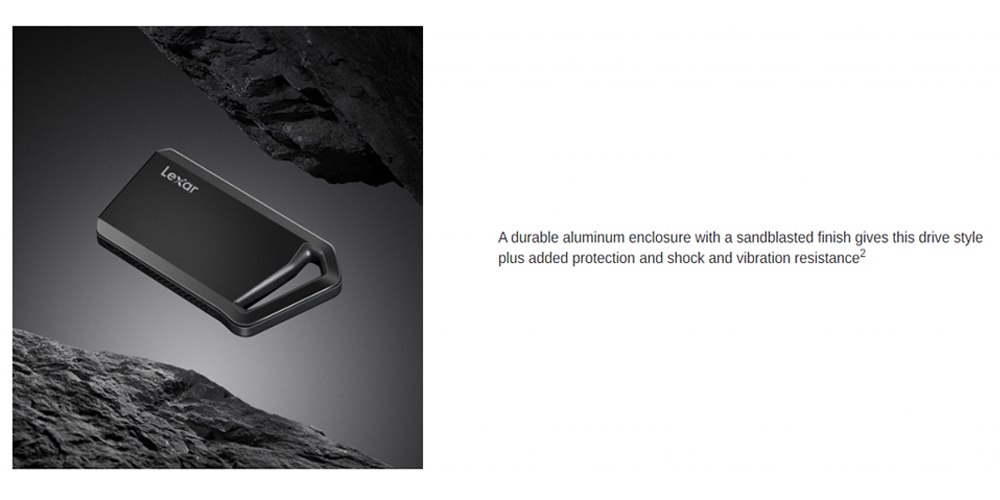 Lexar 2TB SL600 Portable SSD Solid State Drive with Bus Powered USB