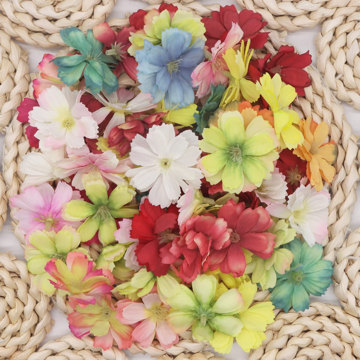 Plum Blossom Head Artificial Flowers Silk Fake Flowers Head For Home ...