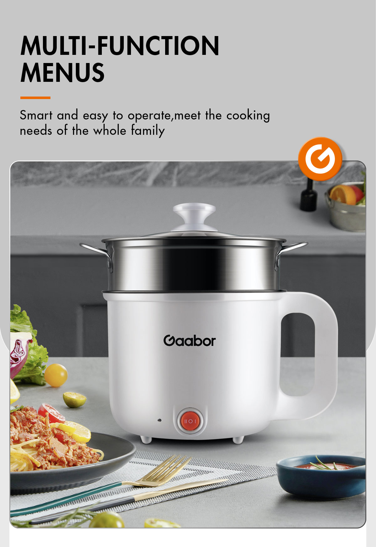 [Buy 1 Take 1] Gaabor Mini Rice Cooker Multi Cooker + Electric Kettle