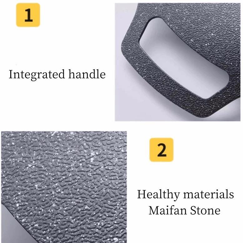 CQW.NO1 Nonstick Stone Cooker Round Grill Pan Baking Plate Outdoor BBQ