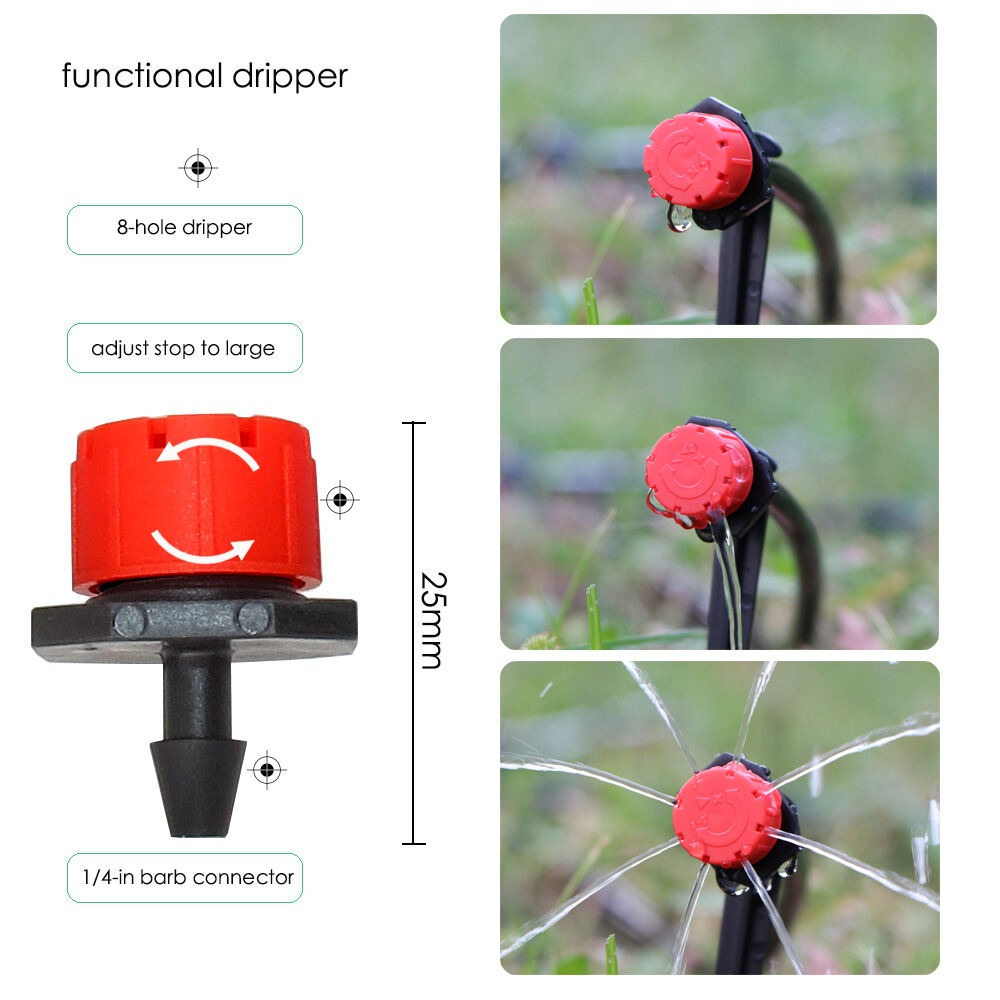 15M DIY Garden Micro Drip Irrigation System Plant Flower Watering Kit ...