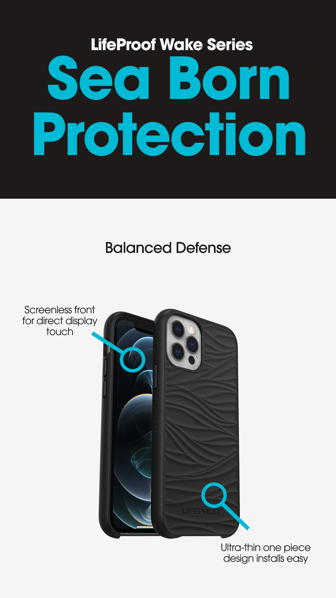 LifeProof Slim Case for iPhone 12 Mini | Wake Black / Neptune | Shopee ...