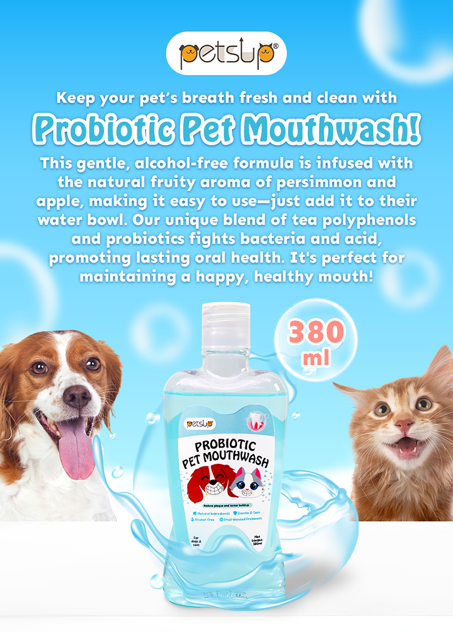 Petsup Organic Pet Mouthwash Probiotic Oral Care Fresh Breath Reduces ...