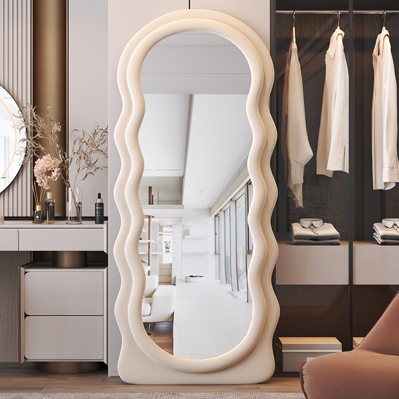 [Warranty]160/170CM Cloud Shape Full-length Mirror with Support Frame ...