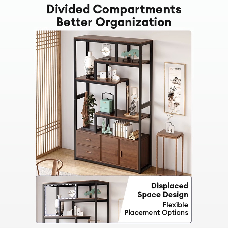 【Thickening】Storage Rack With Drawer 5 Layers Household Wooden Divider ...
