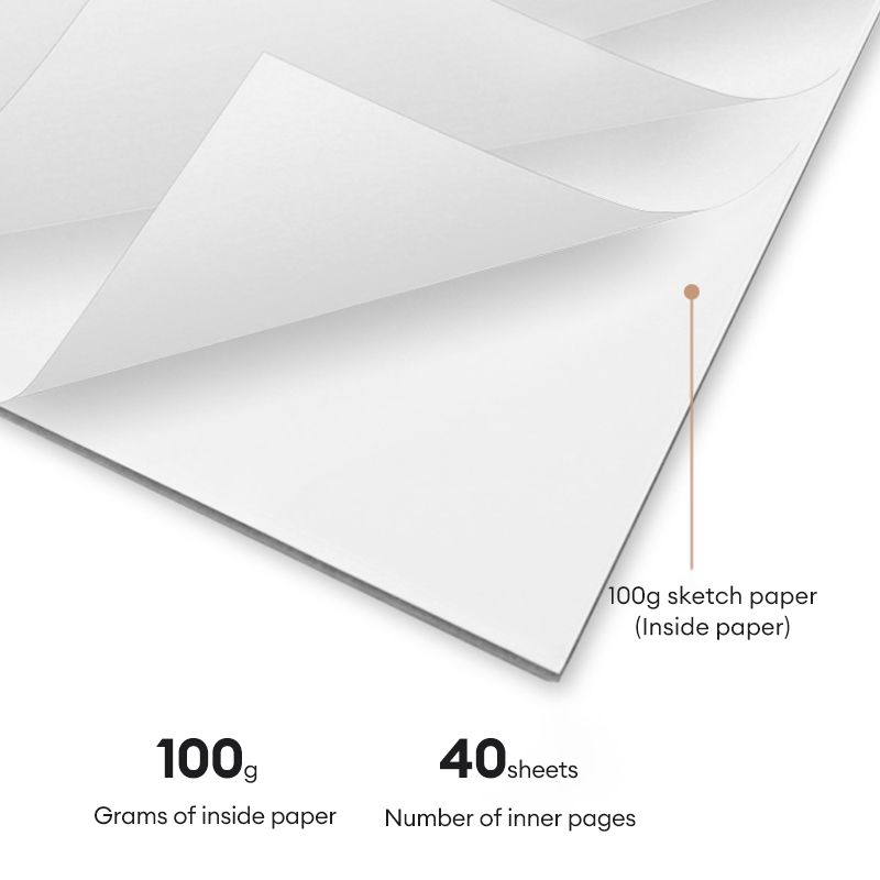 Deli Finenolo B5/A4/8K Sketch Pad 40 Stheets Professional Sketchbook ...