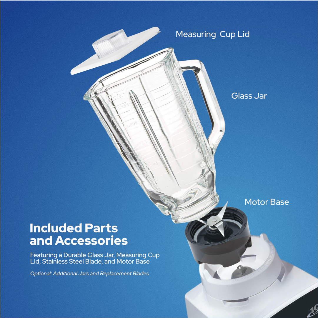 Oster 10-Speed Blender with Heat Resistant Glass Jar