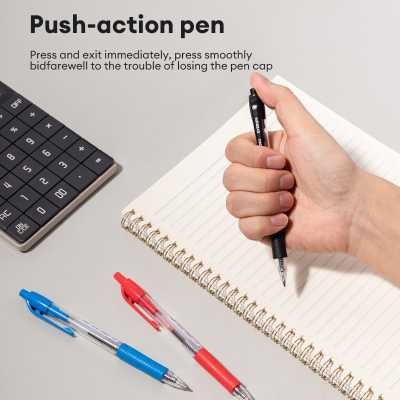 Deli 0.7mm Push Ballpoint Pen-ballpoint Pen Bullet Tip 1pc EQ60 ...