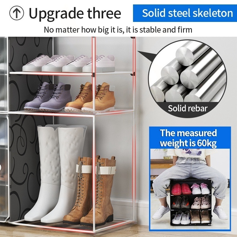 OLA Stackable Shoe Cabinet Dustproof Shoes Storage Durable High ...