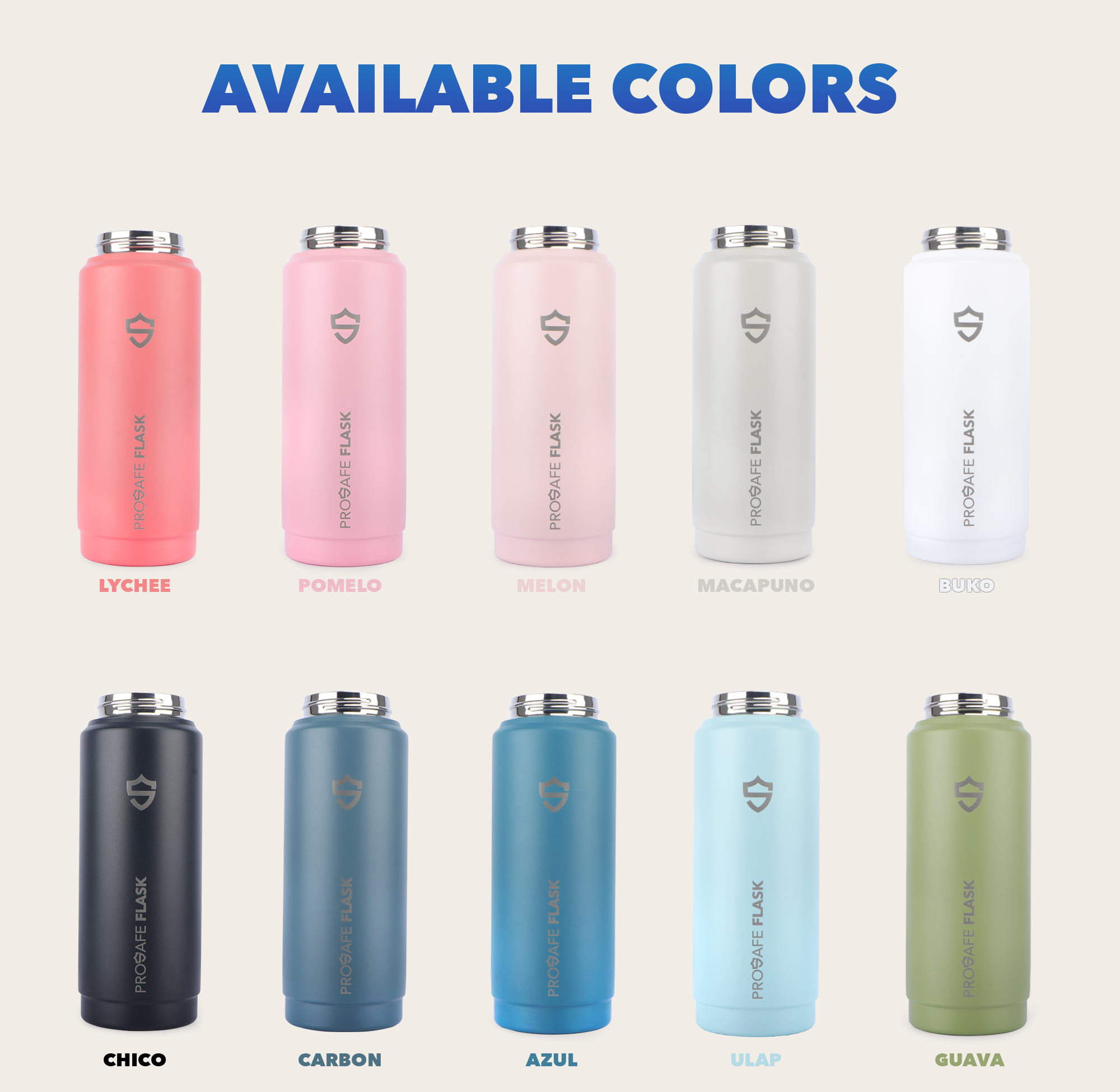 ProSafe Flask Bottle 24oz (Stainless Steel Thermos for Hot/Cold with ...