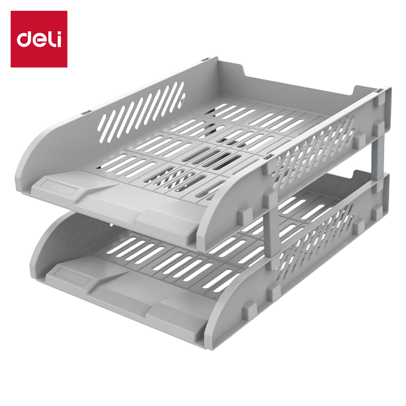 Deli 3-layer Desktop File Holder Documents Tray Paper Organizer Large ...