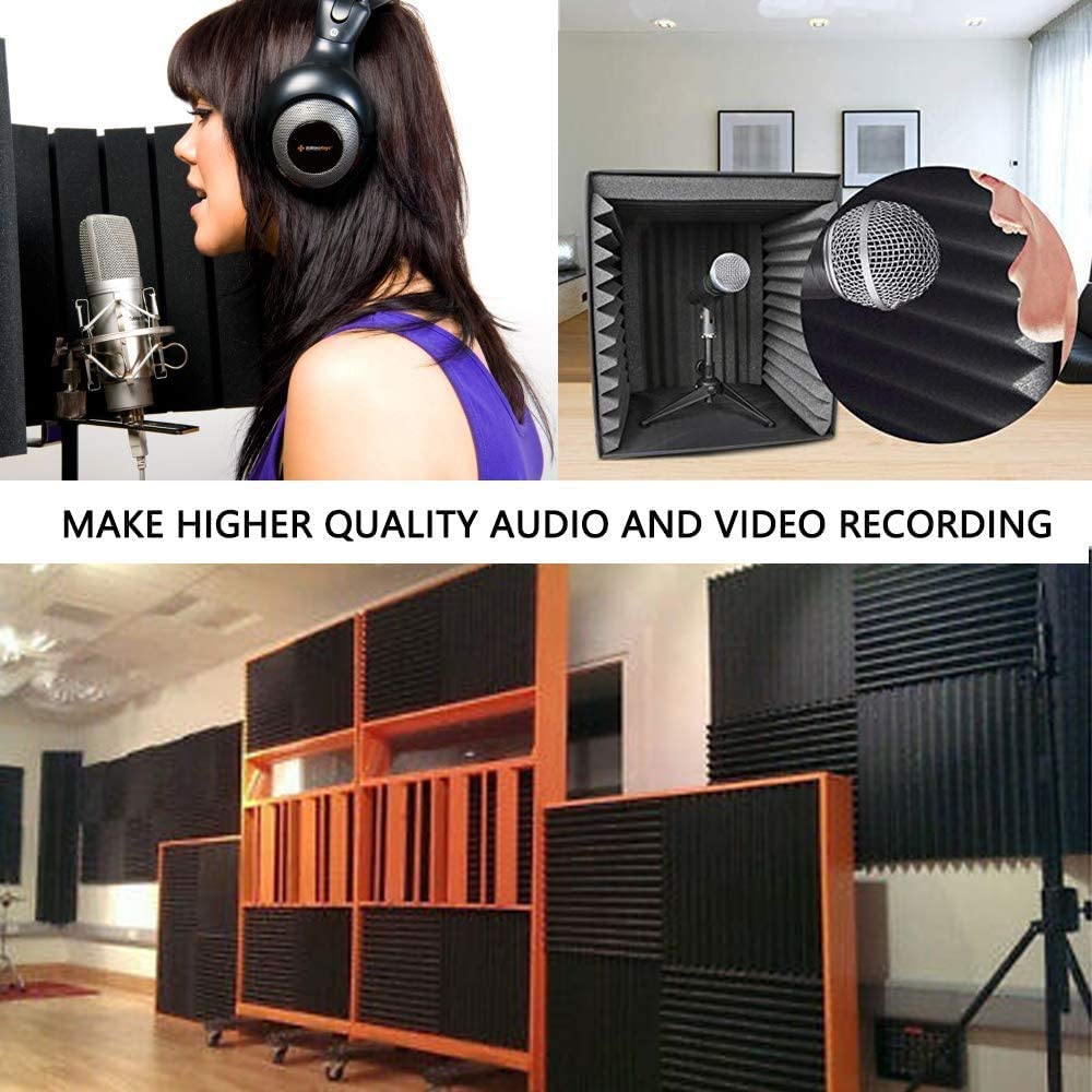 24 Pack- Acoustic Panels foam Engineering sponge Wedges Soundproofing ...