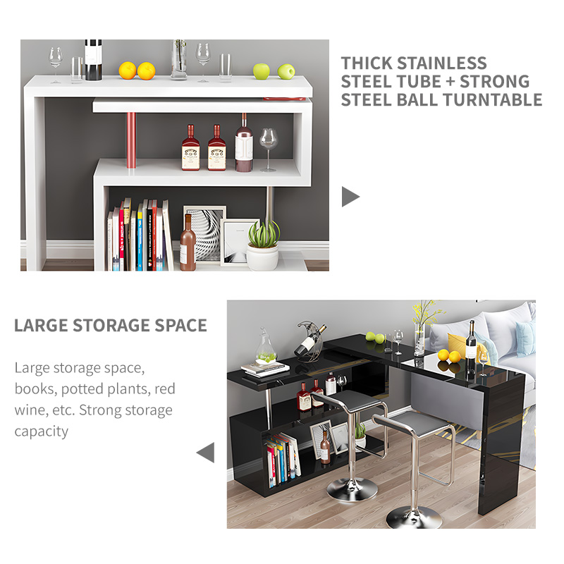 COD⚡ High Quality L-Shaped Computer Table Study Desk With Rotating ...