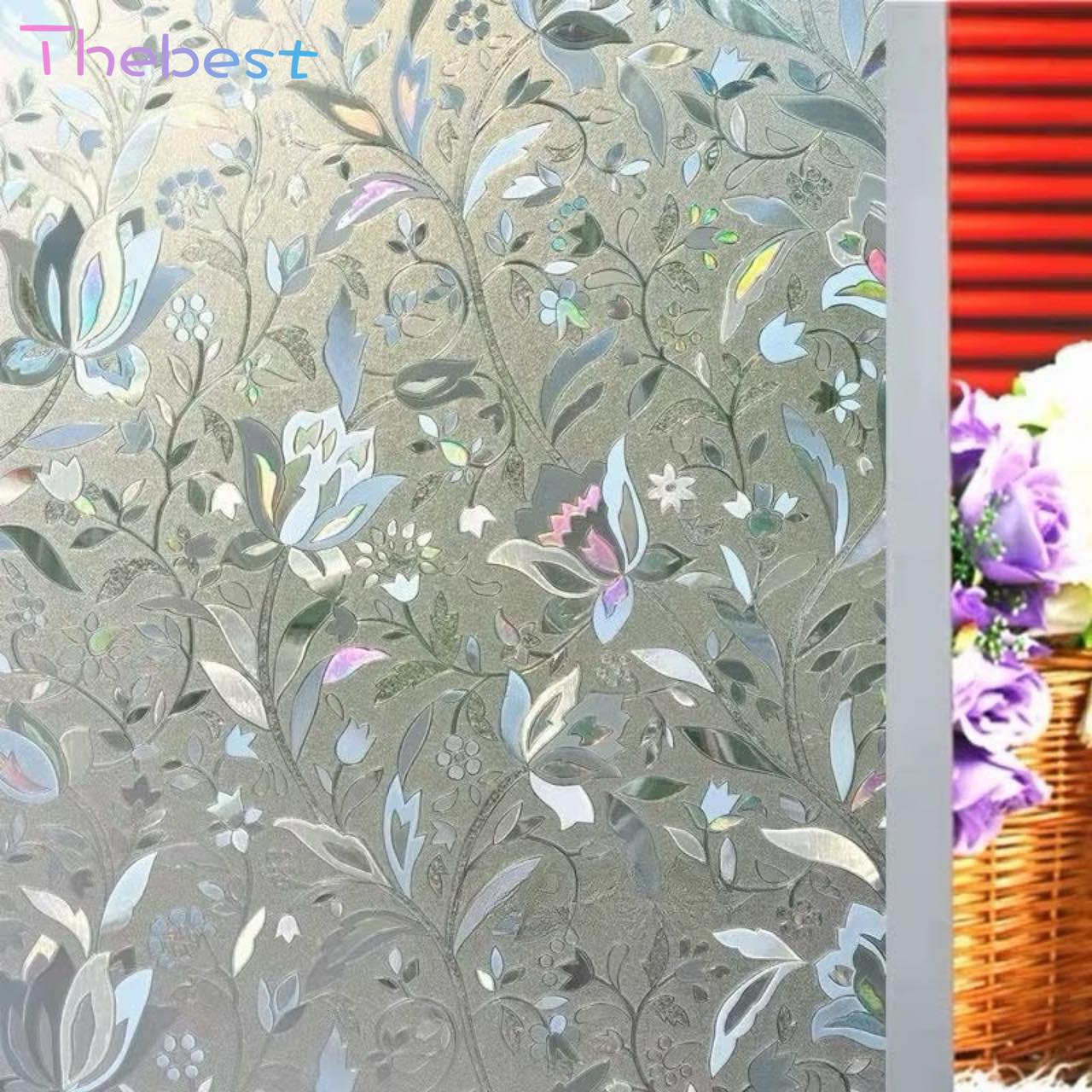 45*100cm Sunshade Glass Sticker Blackout Anti-peeping Relief Window ...