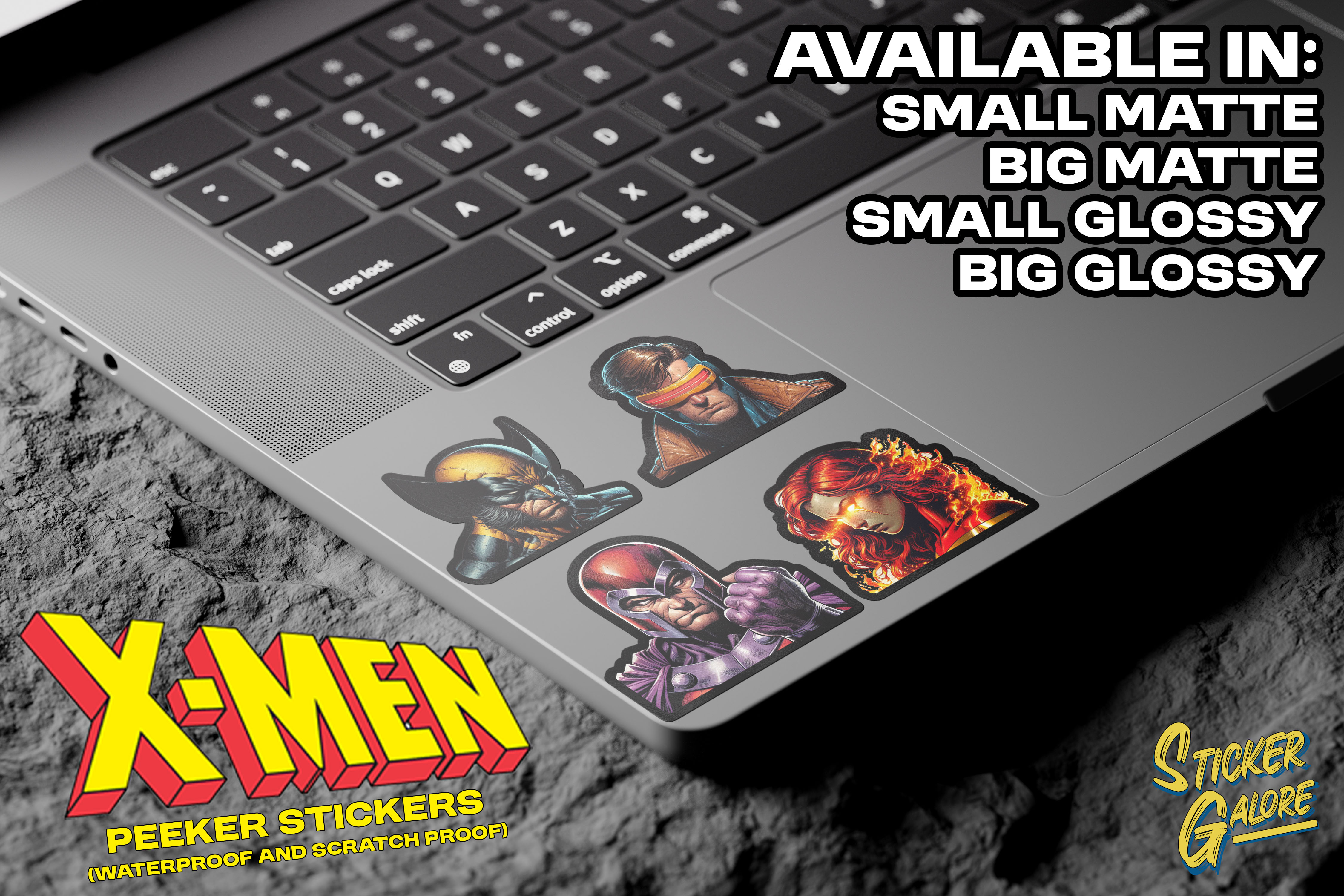 X MEN MARVEL PREMIUM PEEKER STICKERS (WATERPROOF AND SCRATCH PROOF ...