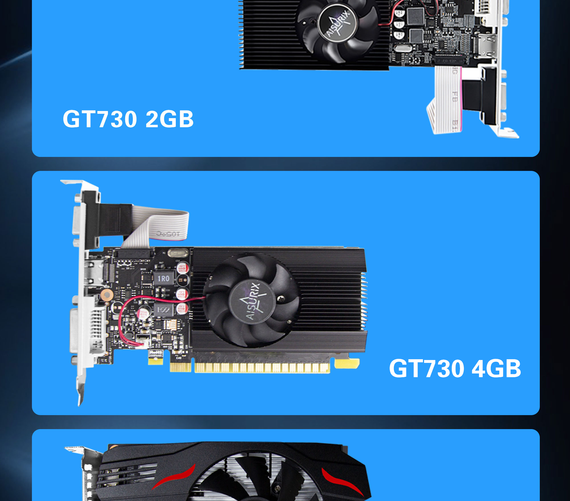 Ciciglow Scheda Grafica GT740 4GB GDDR5 128-bit - Uscita 4K HD, Ventola Di Raffreddamento, DVI E HDMI