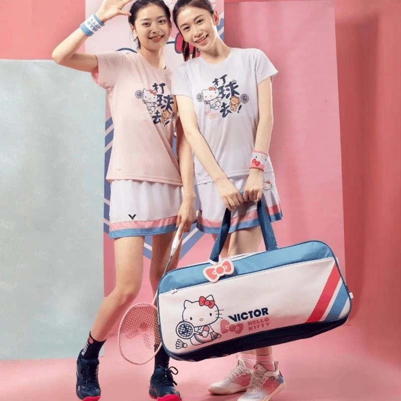 VICTOR HELLO KITTY Co-Branded Badminton Bag One Piece Snoopy Wickdo ...