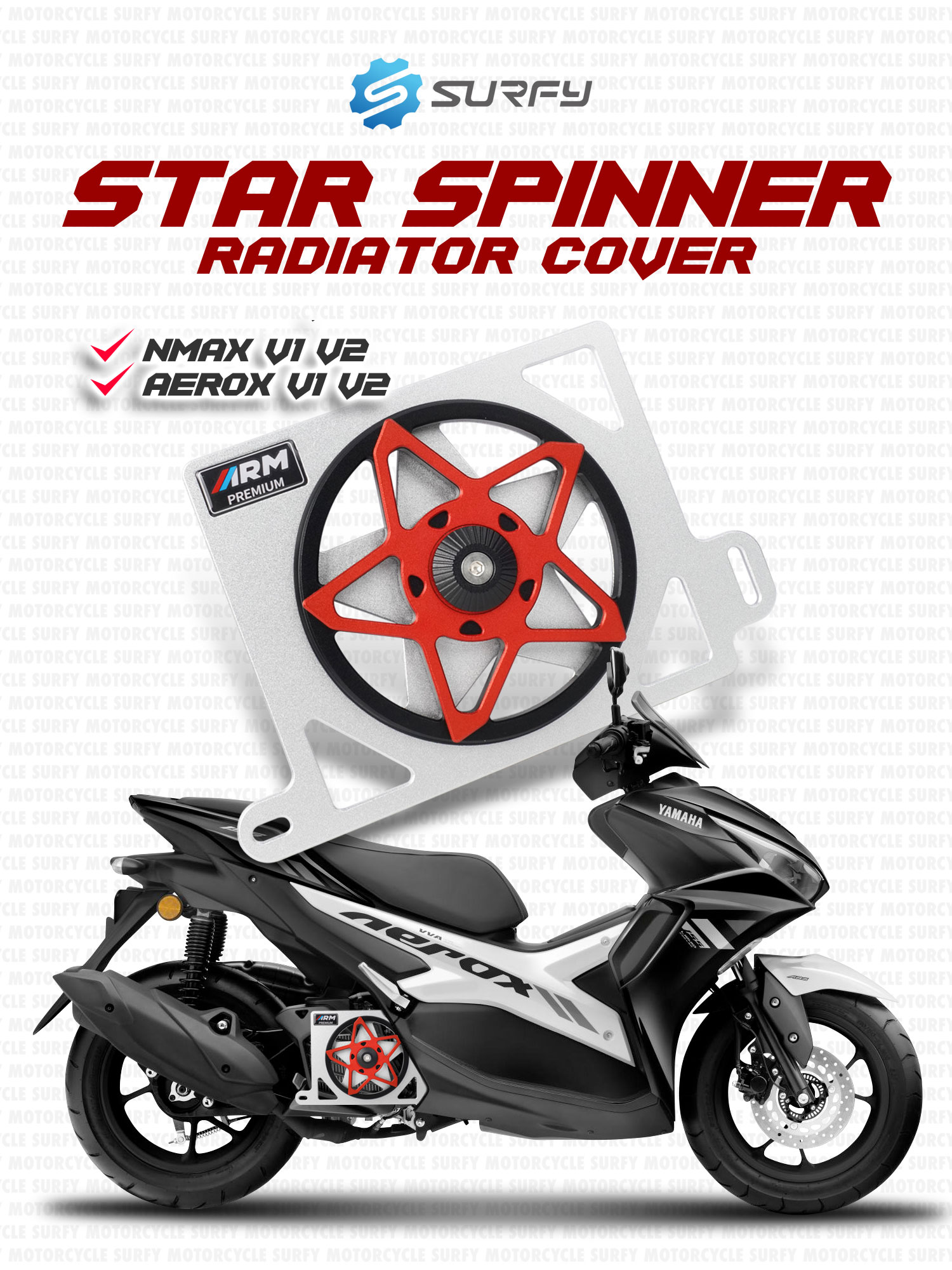ARM Star Spinner Radiator Cover V3 Metallic Finish Design Full Alloy ...