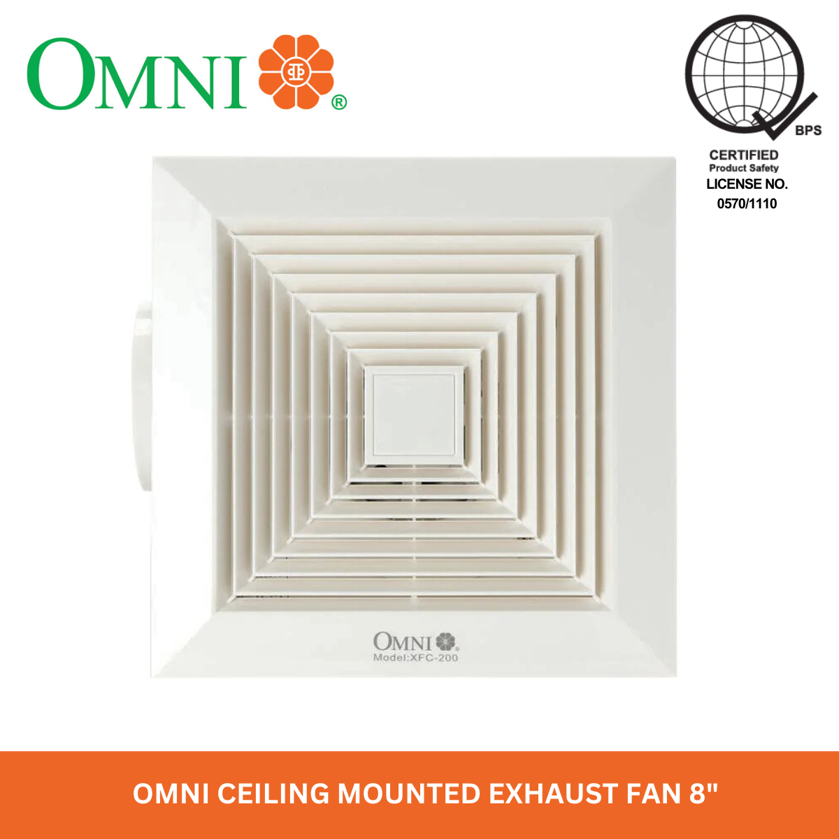 Omni Ceiling Mounted Exhaust Fan 8