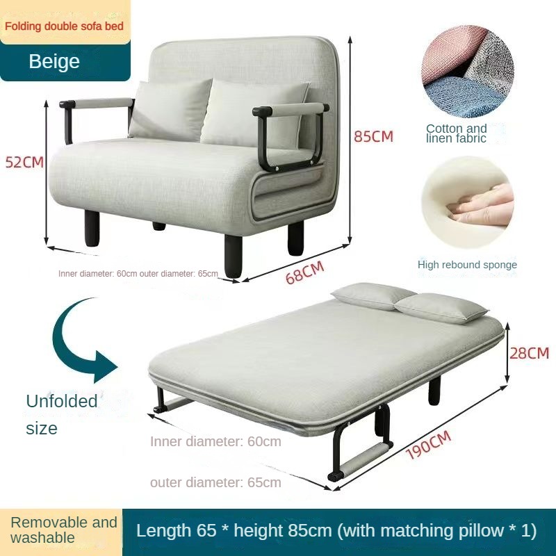 Dual Purpose Folding Sofa Bed Multi-Function Living Room Sofas Noon ...