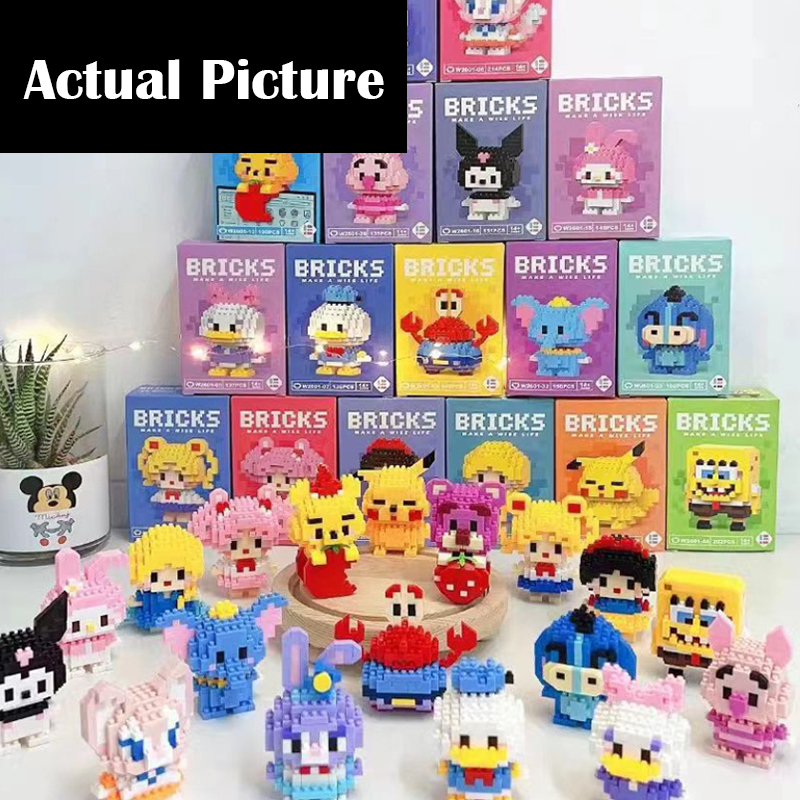 【DUZ】Disney Building Blocks Cute Sanrio Kuromi Bricks Toys For Kids ...