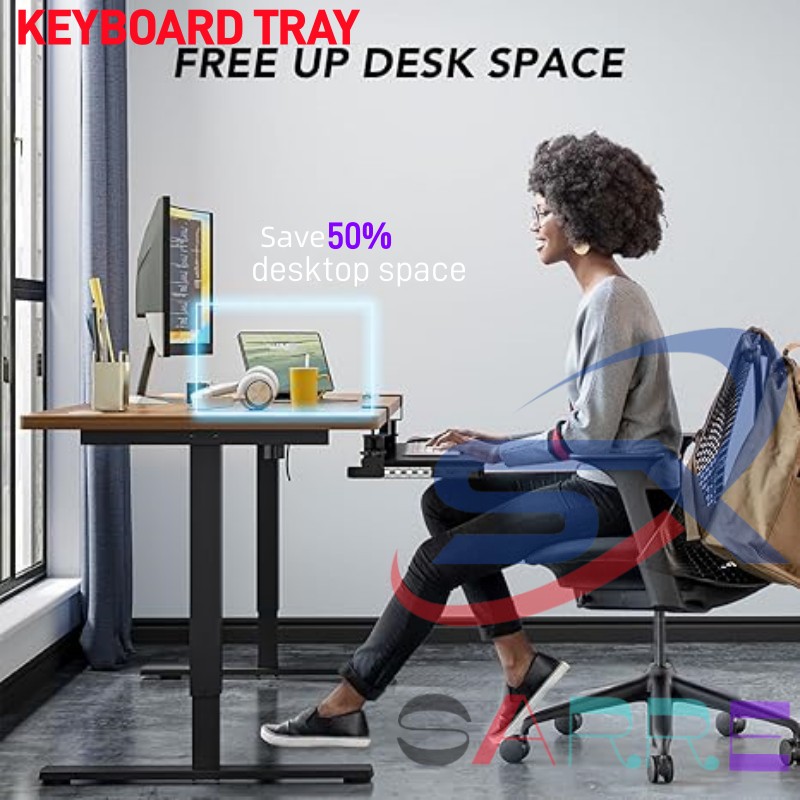 Punch-free slide rail keyboard rack keyboard tray table extension ...