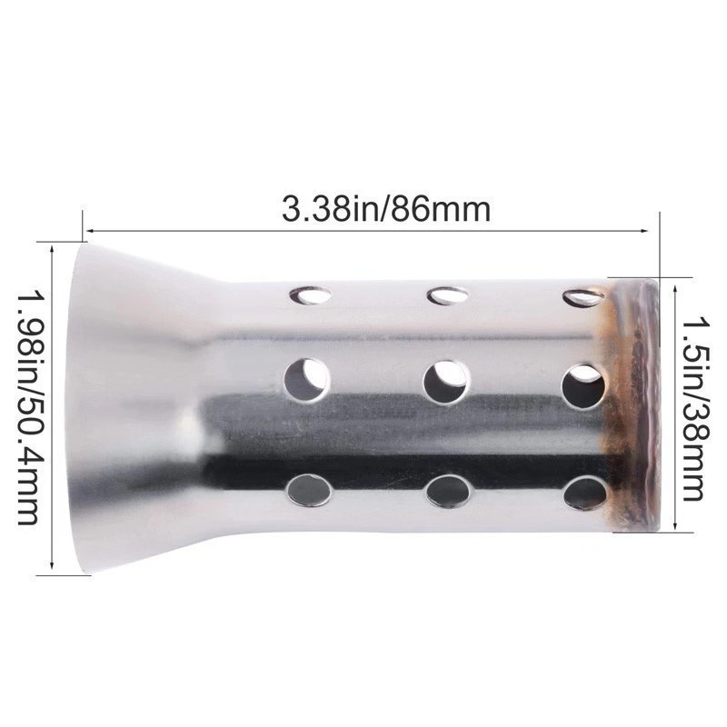 Universal 51mm Motorcycle Exhaust Racing rear pipe Full Exhaust System ...