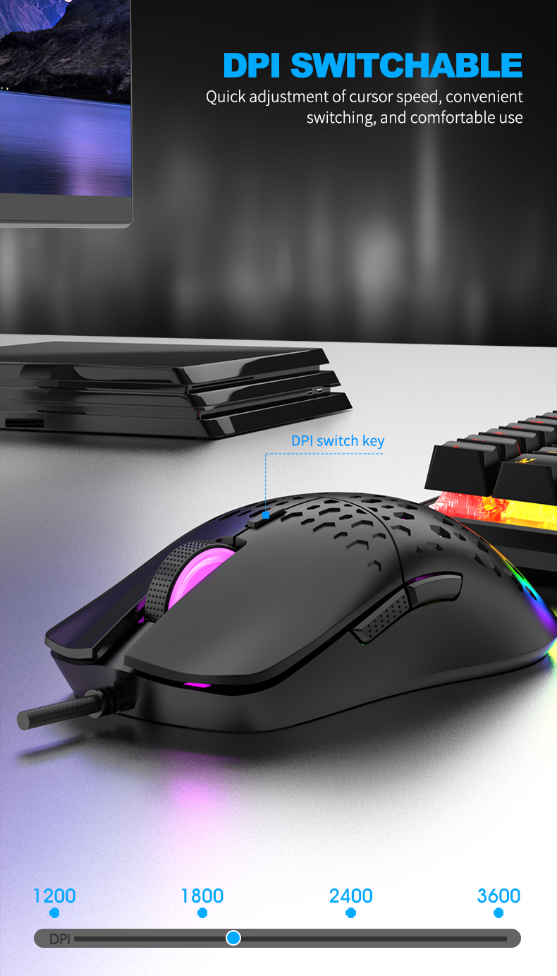 Zeus MR002 ( Beez-Hive ) Wired Gaming Mouse RGB Backlight Gaming ...