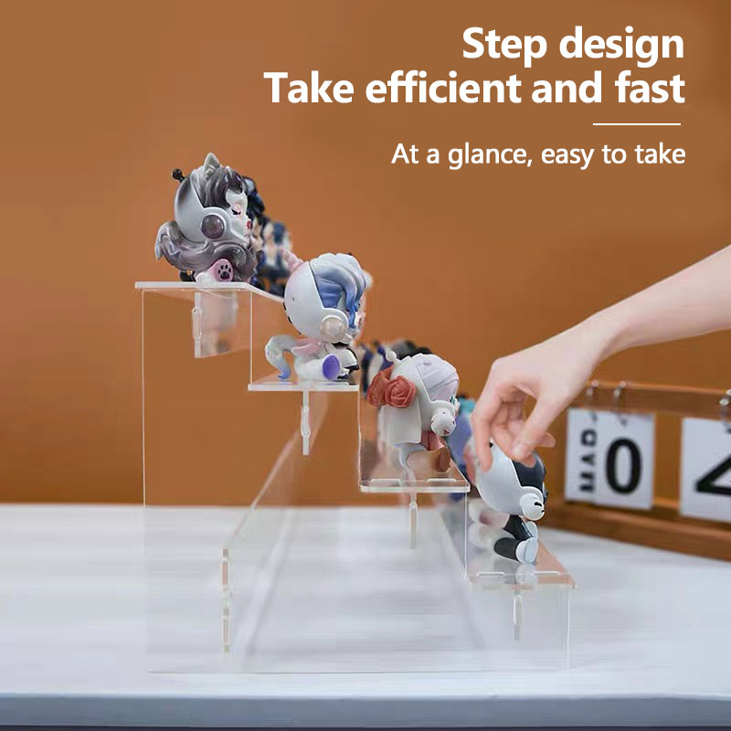 4/5/6/7 Layers Acrylic Cosmetic Storage Display Rack Figure Toy Badge ...