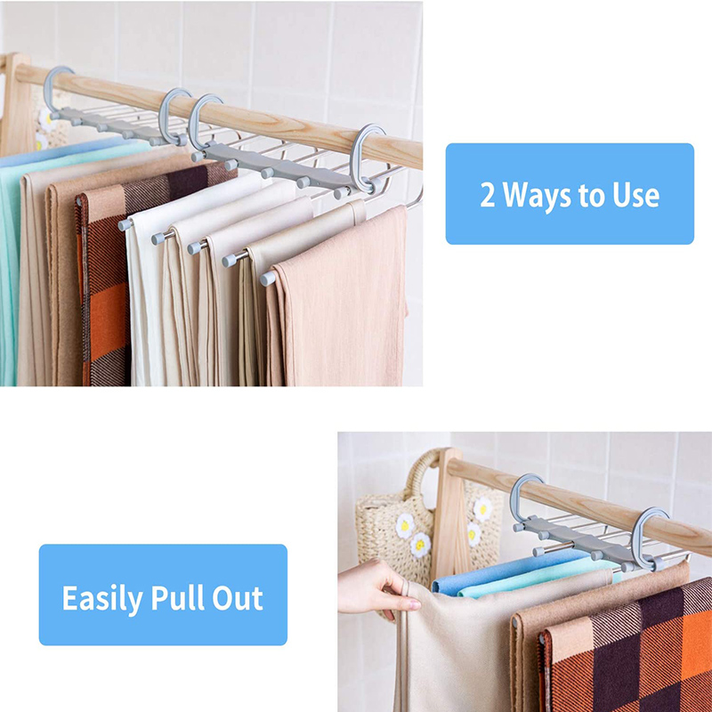Black Storage Racks Holders for Trouser Multifunctional Stainless Steel ...