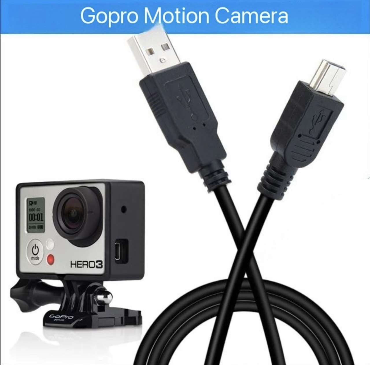 GoPro Hero 4/3+/3 Data Cable Gopro Camera Data Line Action Camera ...