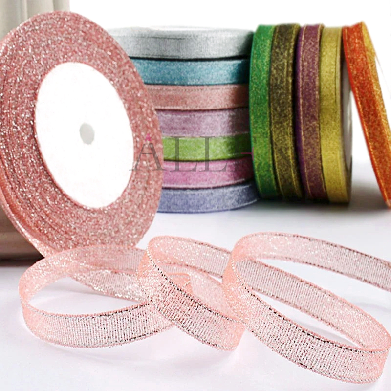 1cm Glitter Ribbon For Wedding,Flowers,Baking,Gift Wrapping,Christmas ...
