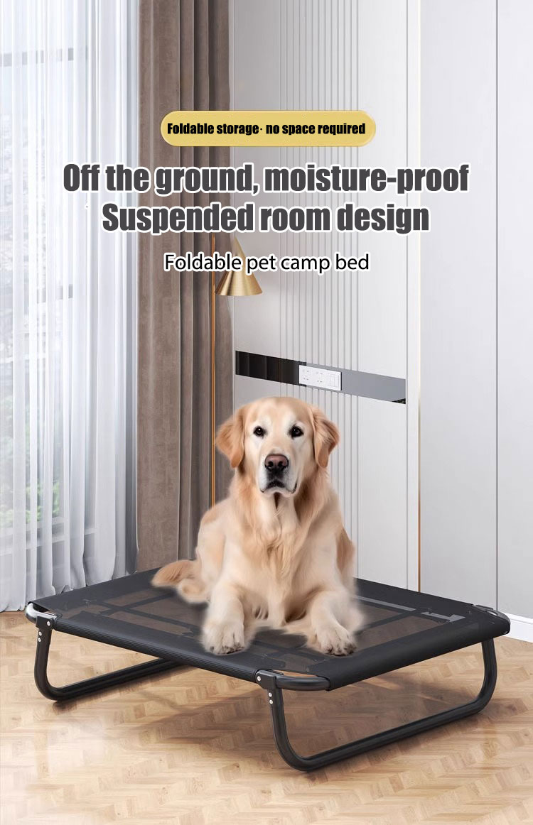 Fresh Look at Foldable Large Elevated Pet Dog Bed Breathable Comfortable Washable