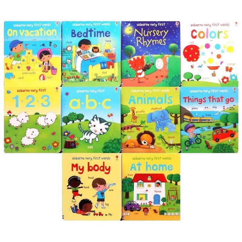 JLT 10 books Usborne Very First Word hard bound books early learning ...