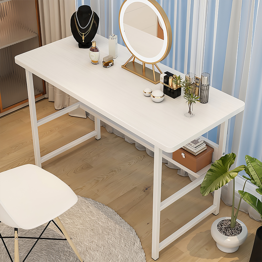 Wooden Study Table PC Desk with Rack Bookshelves,Computer Work Table ...
