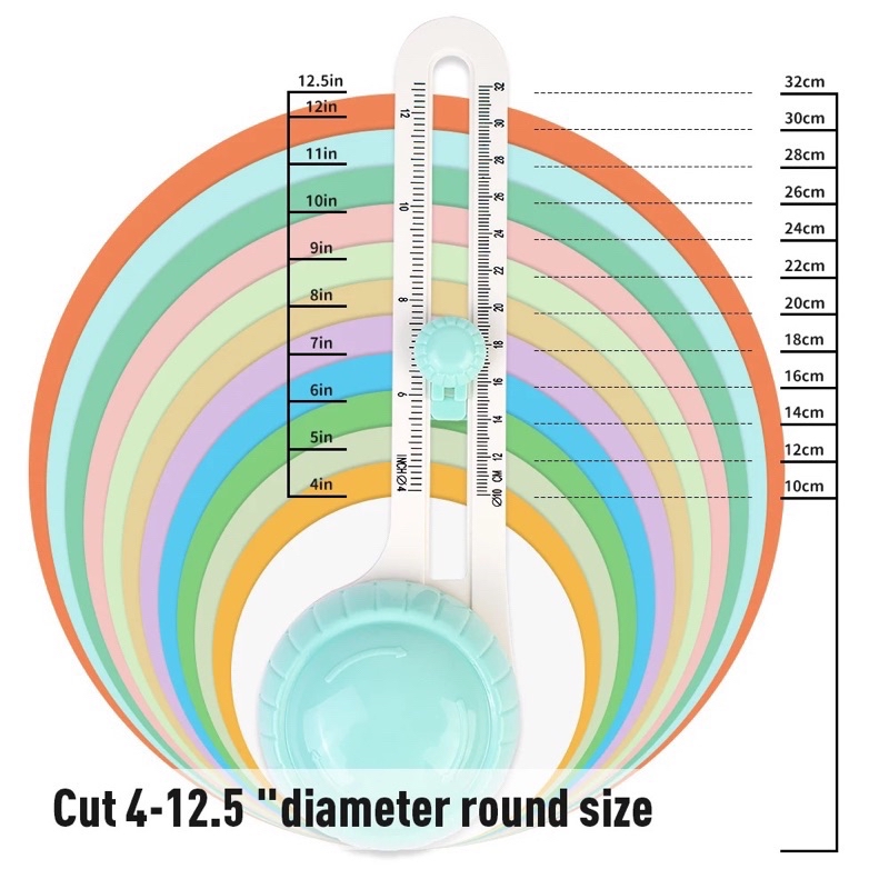 Prindex 360-degree Manual Round Paper Cutter Rotary Trimmers Macaron ...