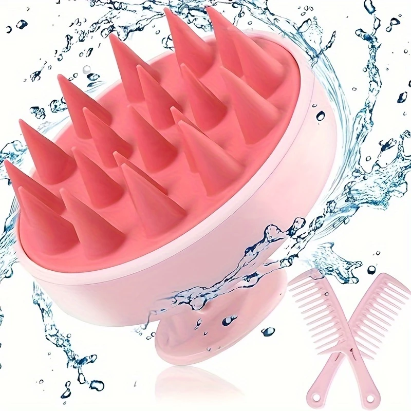 Silicone shampoo brush clean dandruff scalp massage shampoo magic ...