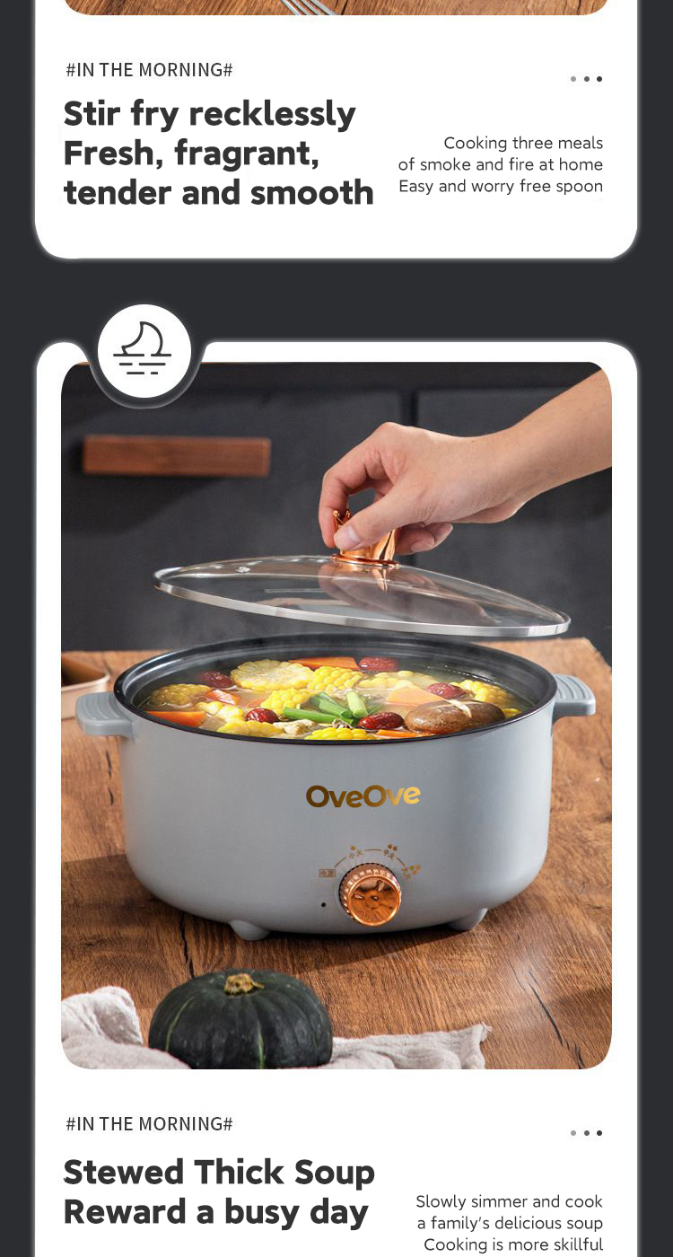 Electric Cooker Multifunctional Rice Cooker Hot Pot With Steamer ...