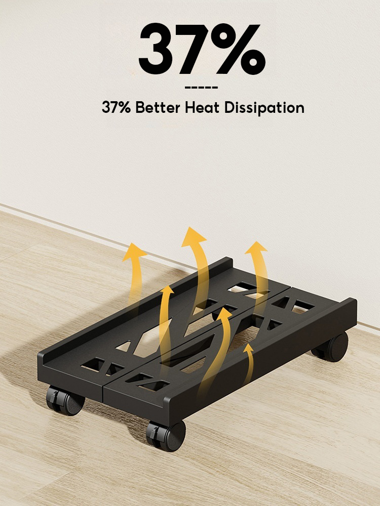 Computer CPU Stand With Caster Wheels For Computer Cases Under Desk ...