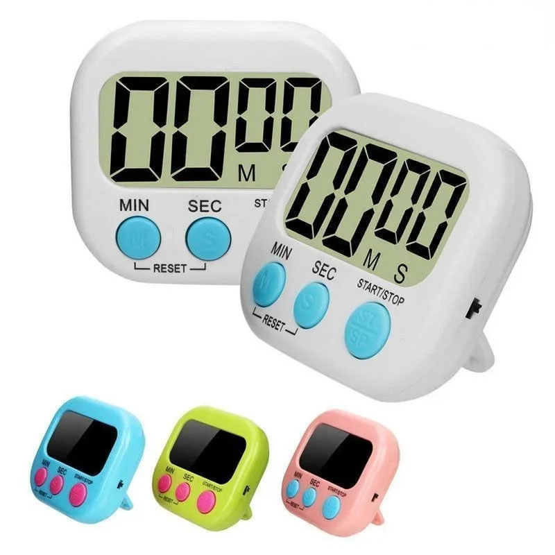 Mini Alarm Clock Adjustable Desktop Digital Timer Stopwatch Electronic ...